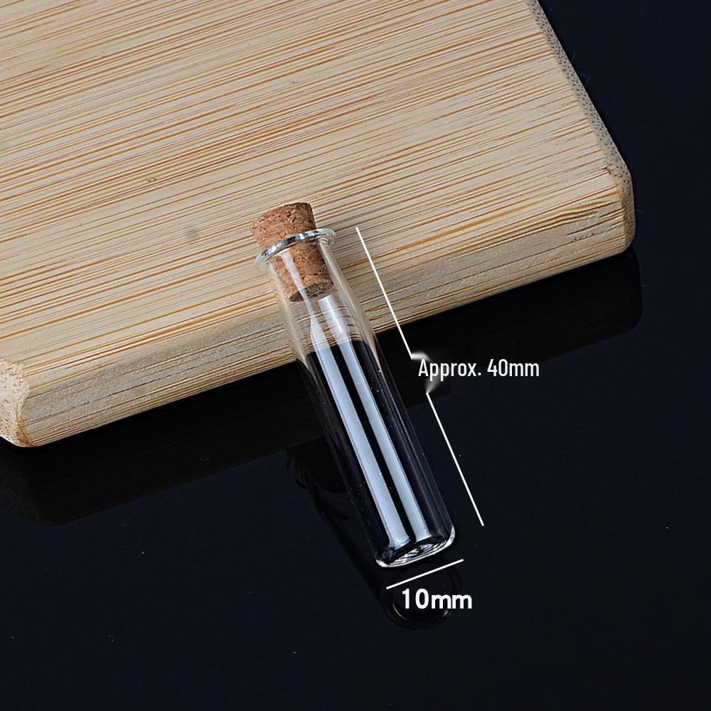 Mini Special-Shaped Glass Wishing Bottle Pendant with Cork for DIY