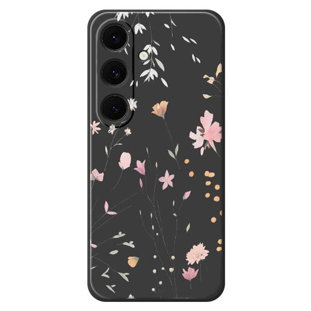 For Samsung Galaxy S25 FE Case Flower Pattern Printing Straight Edge TPU Phone Back Cover