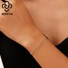 Rinntin Delicate Chain Double Layer Stacking Bracelet Bangle Chic Summer 925 Silver Bracelet Jewelry Gift SB198