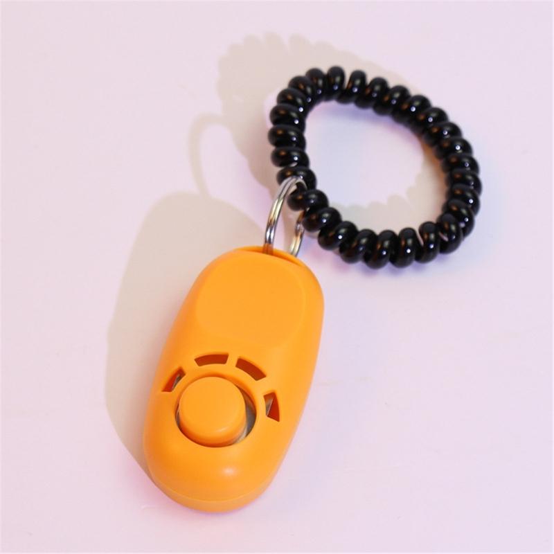 Dogs Training Clickers Plastic Pet Dogs Trainer Tool Stretch Help Wrist Rope Sound Keychains Dogs Training Clickers