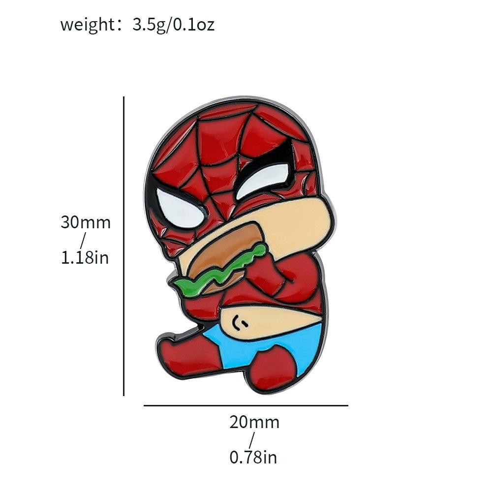 89 Spider-Man Alloy Brooch Marvel Superhero Spider-Man Metal Badge Backpack Jacket Personalized Decoration