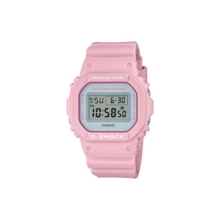 Casio G-Shock Classic Retro Square Trendy Vitality Street Liquid Crystal Quartz Movement Resin Strap Watch Men watches Blue DW-5600SC-4