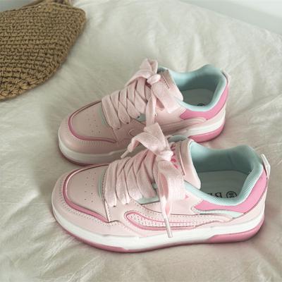 Modische Rosa Gelbe Lässige Sneaker für Damen Frühling Herbst Mode Plateau Schuhe Damen Koreanisch Neuer Designer Damen Board Schuhe Weiblich