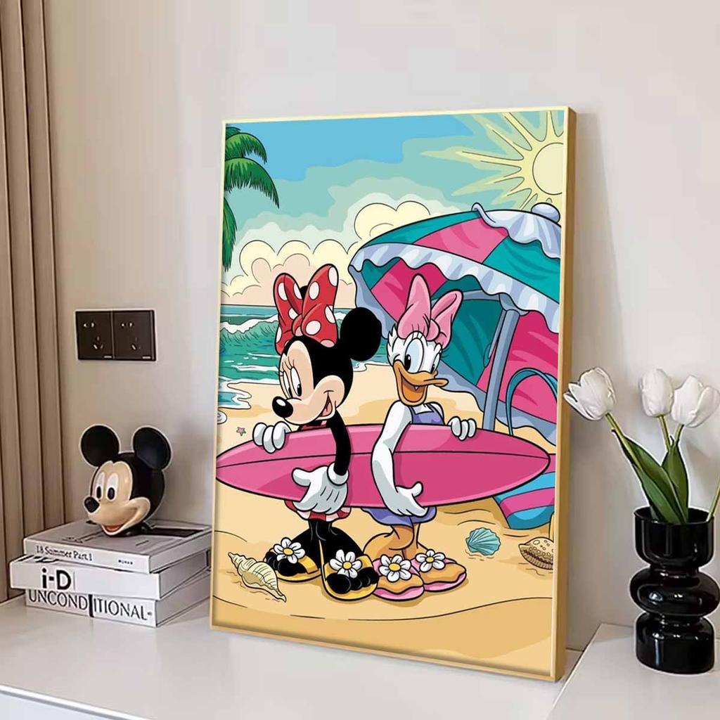 DIY Diamond Painting Minnie and Des Cross Stitch Kit Mosaic Art Diamond Painting Full Circle Diamond Home Decoration