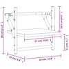Wall Shelves with Rods 2 pcs Black 30 x 25 x 30 cm