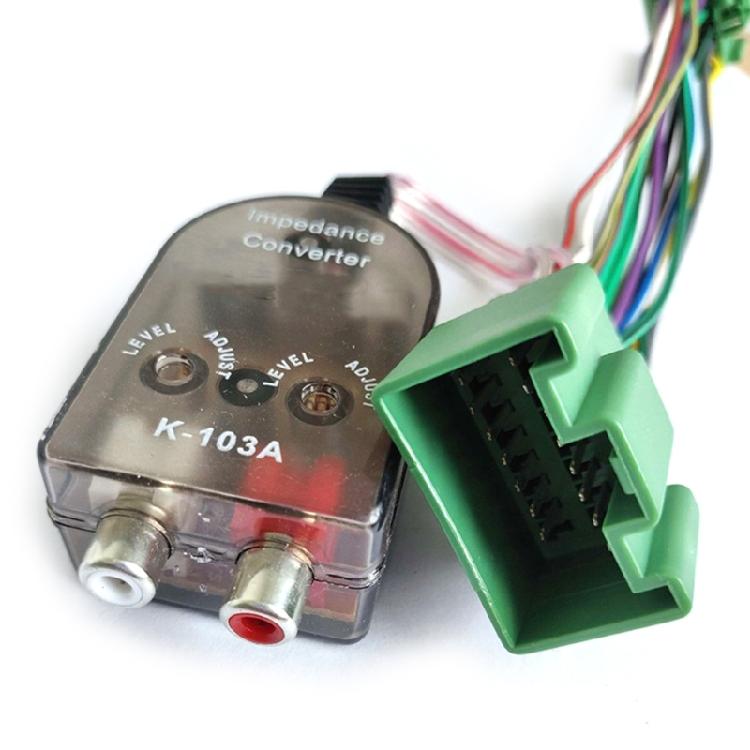 Car Radio Systems Added Amp Adapter Harness High Levels Speakers Signal To Low Levels Adapter Subwoofer Converter