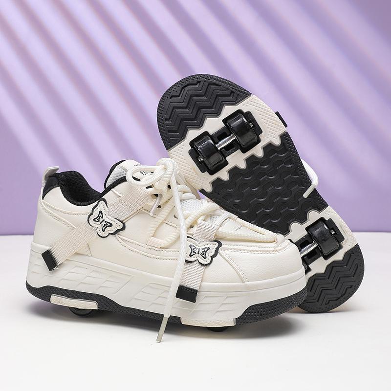 Kids Runaway Shoes Girls Boys Roller Skates Invisible Four Wheel Flight Removable Wheel Skates