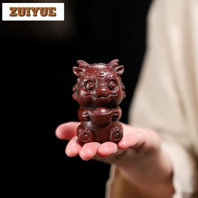 Lila Ton Reichtum Barren Drache Teetier Vintage Aquarium Landschaftsgestaltung Teefigur Spielzeug Teestatue Ornamente Zubehör