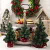 Plastic Small Christmas Tree Mini Artificial Xmas Pine Tree Christmas Tree Ornaments  New Year Gift