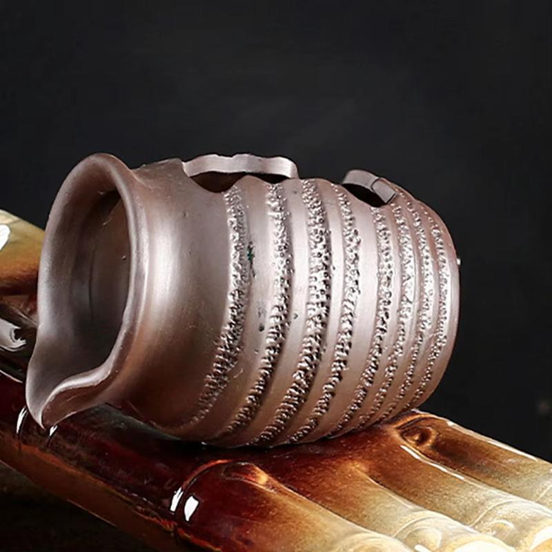 Vaso Ceramico a Circolazione d'Acqua Filtro Ecologico Aperto Circolazione Pesci Allevamento Vaso Cascata Decorazione Acquario Giardino Cortile