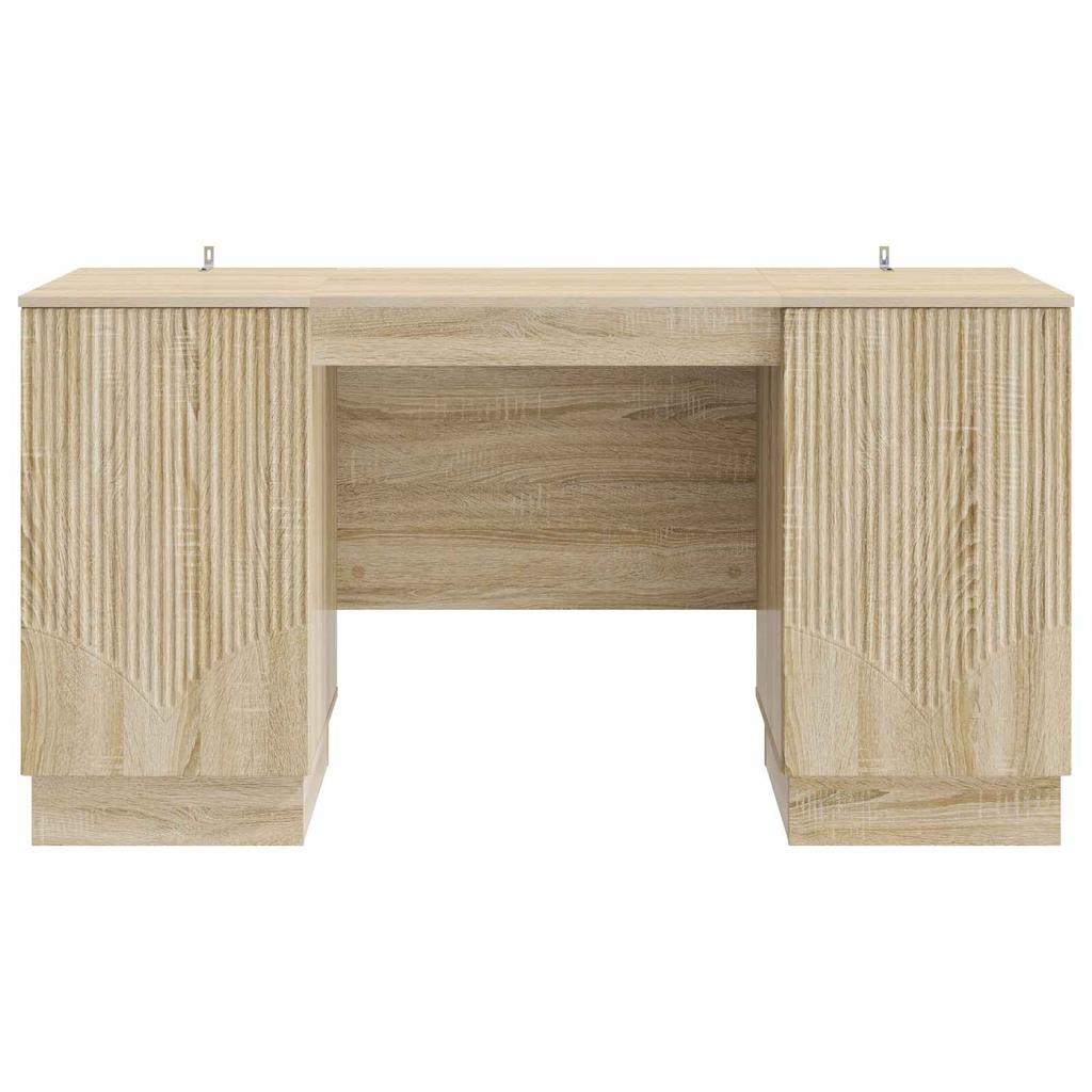 Desk in Sonoma Oak Finish 142.5 x 50 x 75 cm Particleboard