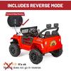 12V 7AH Ride-On Truck Jeep, Kids Electric Car with Parent Remote Control, Spring Suspension, LED Lights, Bluetooth, Music, Red