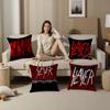 S-Slayer H-Heavy M-Metal Band Cushion Cover Car Throw Pillow Case For Sofa Car Christmas Gift 40x40cm 45x45cm