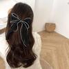 Bow Hair Clip Women Cute Bowknot Riband Hairpin Barrettes Girls Solid Color Ponytail Clip Hair Accessories Headwear Gift