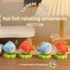 Koi Fish Resin Rotating Display Piece - Elegant and Exclusive Tabletop Rotating Stress-relieving Vehicle Decoration Craftwork
