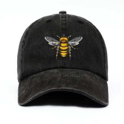 Realistic Bee Print Baseball for Women Adults Adjustable Snapback with Bee Honeycomb DesignAppropriate for Any Season
