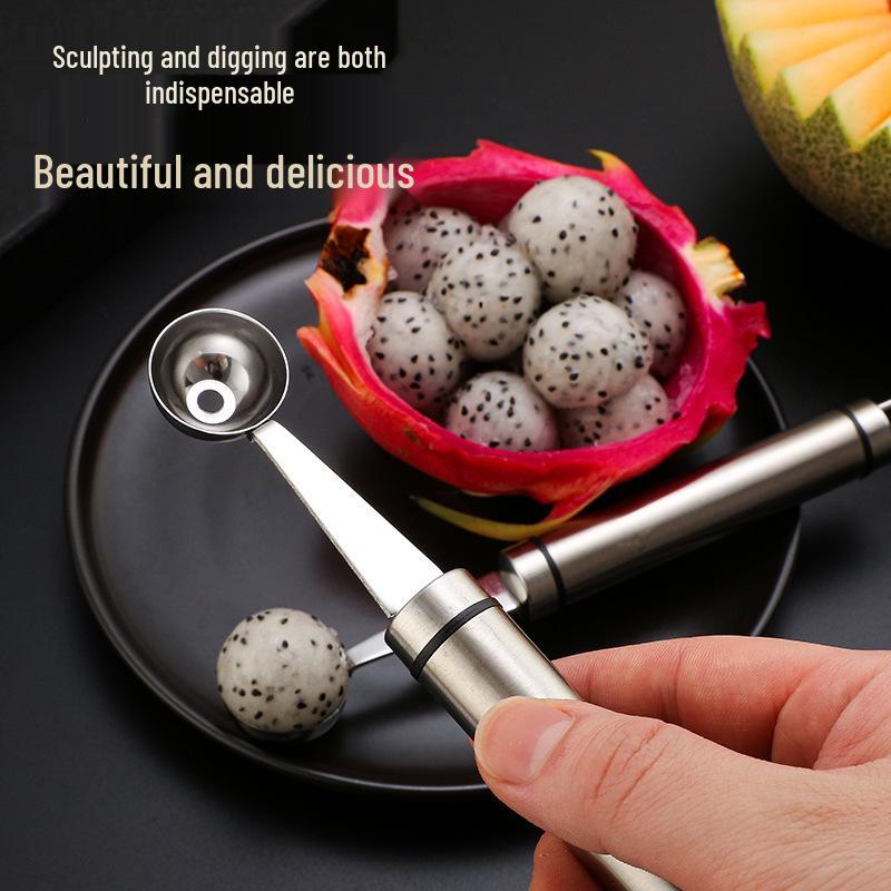 304 Nerezová Ocel Melounové Vykrajovátko a Nástroj na Nabírání Ovoce