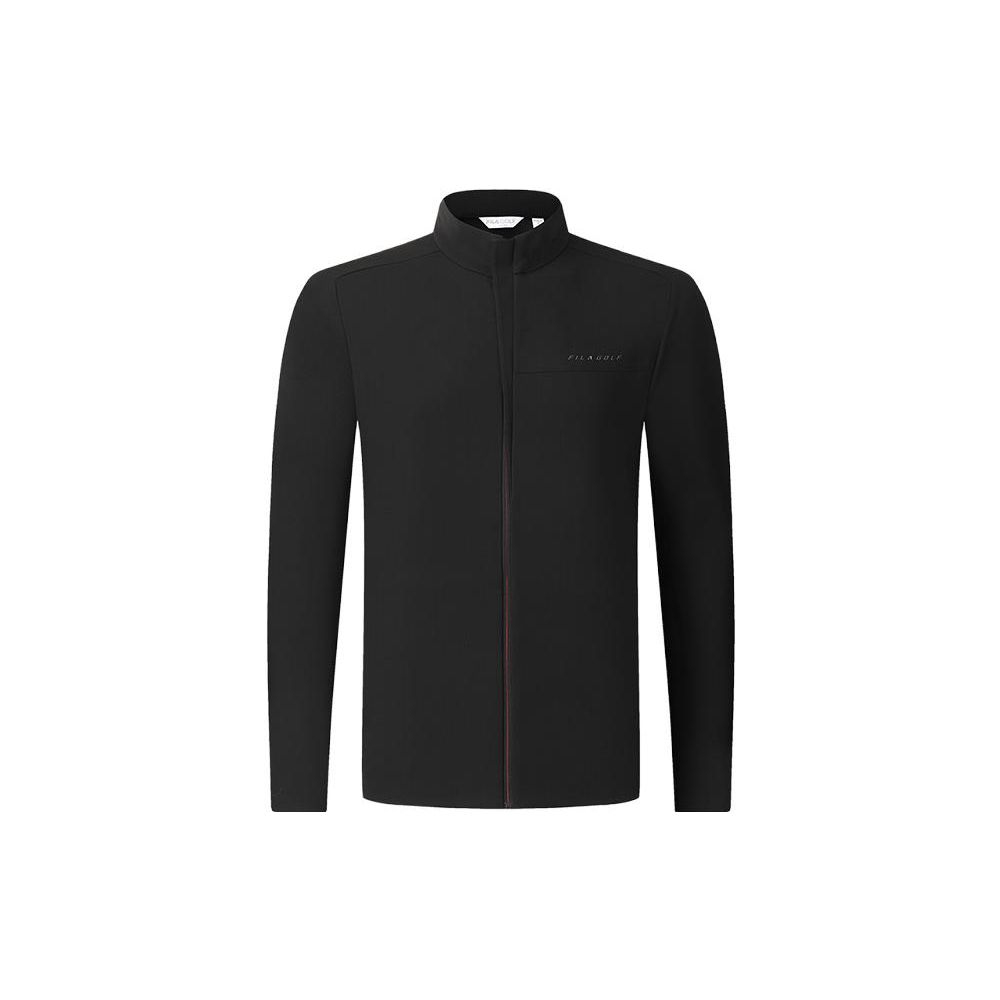 FILA Solid Color Stand Collar Golf Jacket Men Jackets Deep-Black A11M345502FBK