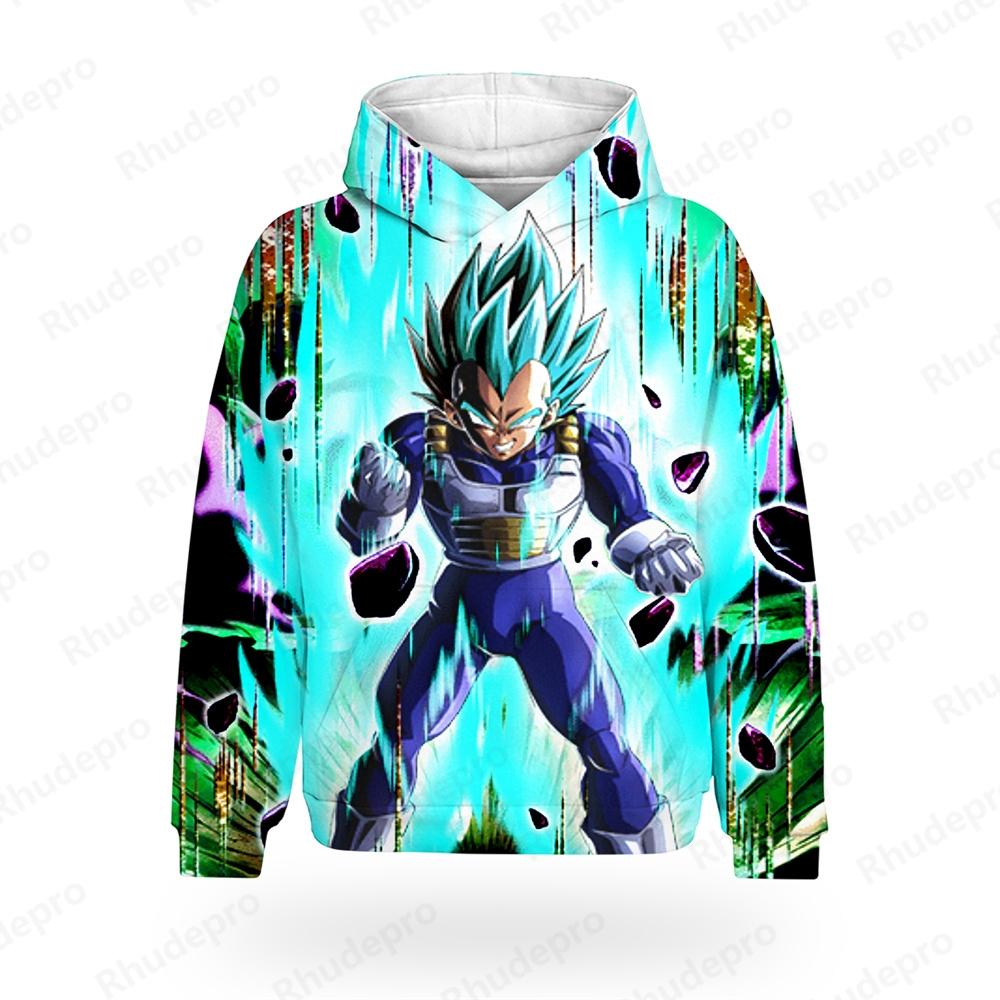 

2025 Autumn Chrildren New 3D Hot Goku Vegeta All Over Print Cosplay Children Street Hoodie Unisex Top Oversized Long Sleeve 130