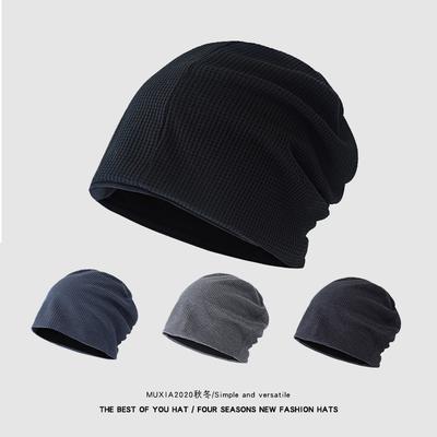 Fleece Stacking Hat Men's Autumn and Winter Thickened Warm and Cold-proof Big Head Circumference Fashionable Versatile Bag Head Cold Hat