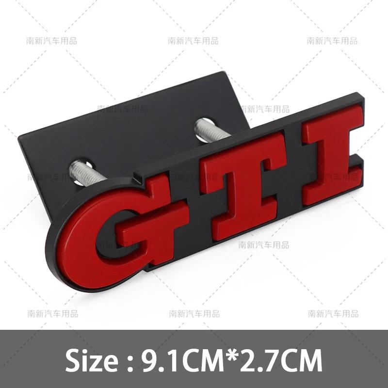 YKPSC1 3D Metal GTI Grill Emblem Badge Rear Trunk Decal Car Sticker for Volkswagen VW Golf 5 6 7 8 MK2 MK3 MK4 MK5 MK6 MK7 Accessories