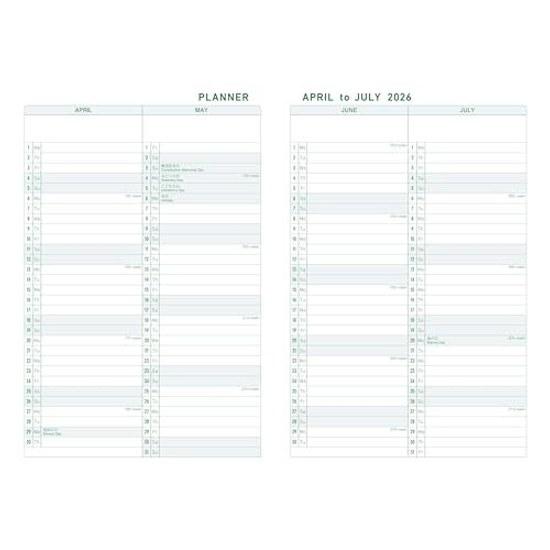 Action Planner 16 months Weekly Vertical A5 Refill (2027 edition)