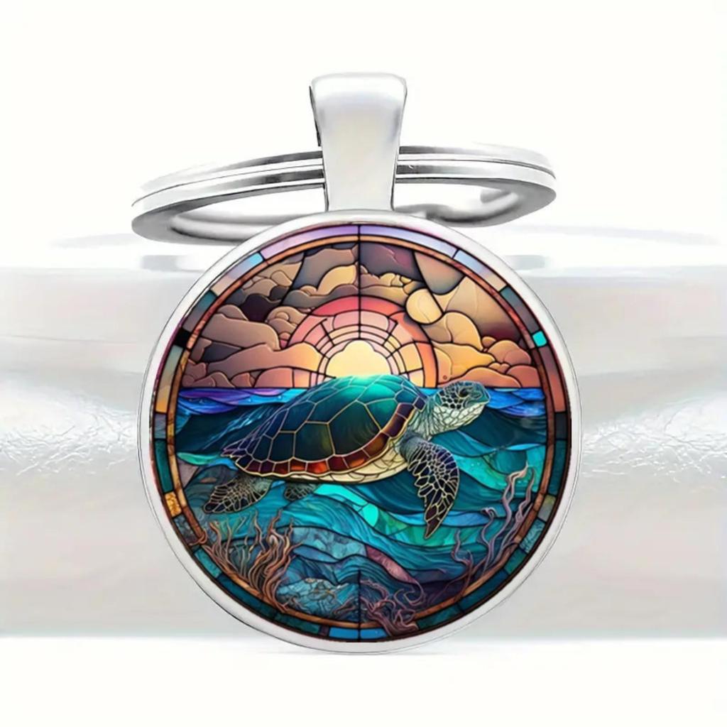 Abzeichen Zeit Edelstein Schlüsselanhänger Anhänger Cross Border Zubehör Metall Schlüsselanhänger