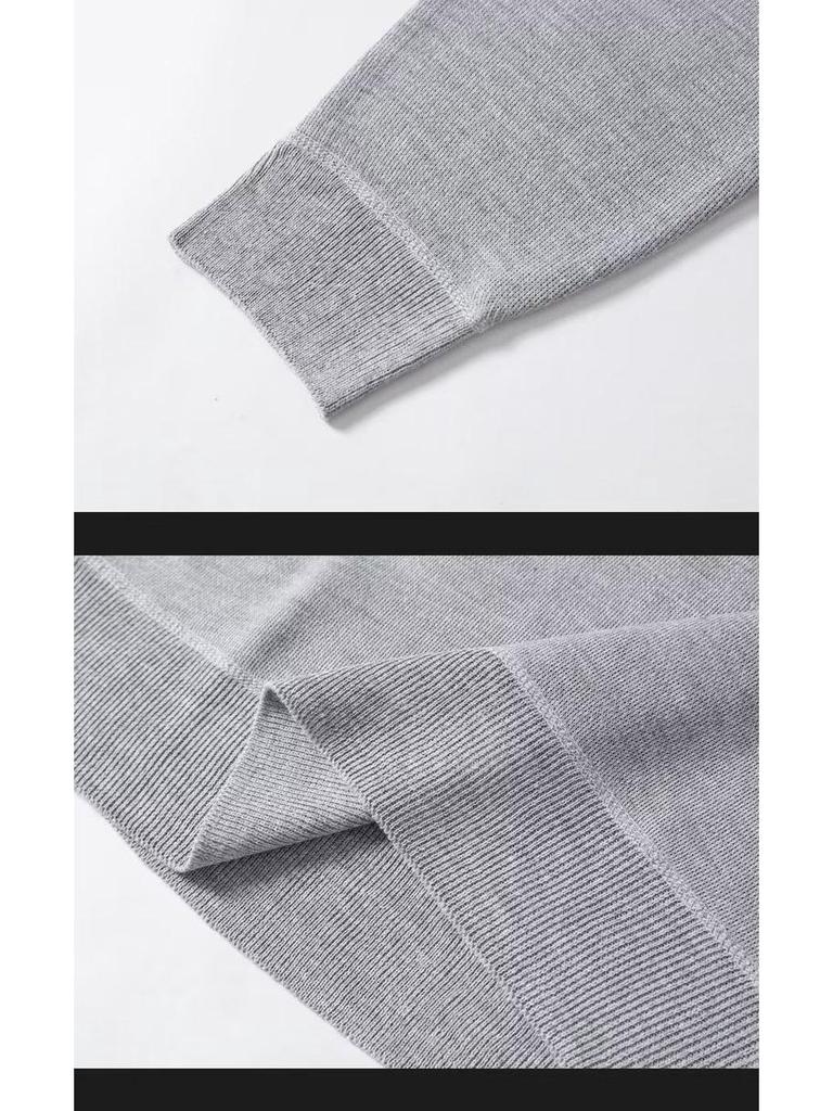 Herren Schlank geschnittener Rundhals Pullover aus Strick - Lässiger einfarbiger Pullover mit langen Ärmeln für Herbst & Winter