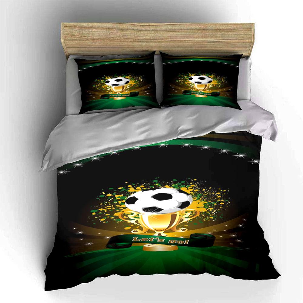 Soccer ball and trophy. Bedding sets Duvet cover sets Duvet covers Pillowcases(1 * Duvet Cover 2 * Pillowcases, without duvet insert)