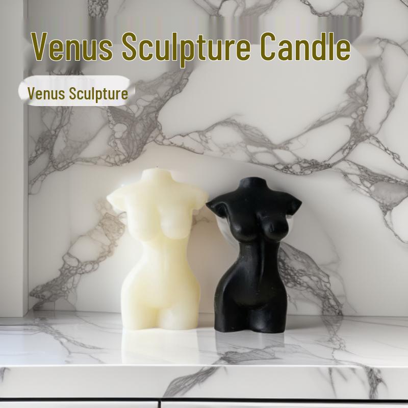 Best-Selling Handmade Goddess Body Shape Scented Candle - Creative New Year Birthday Party Favor 8.6x4.2x14 cm белый