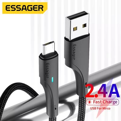 Essager Micro-USB-Kabel 2.4A Schnellladegerät Kabel für Xiaomi Redmi Samsung Oneplus Mobiltelefone Ladekabel Android Datenkabel