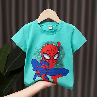 Camiseta de Verano para Niños Algodón Manga Corta Niñas Tops Camisetas Gráficas de Dibujos Animados Ropa para Niños Moda Casual Tops para Niños