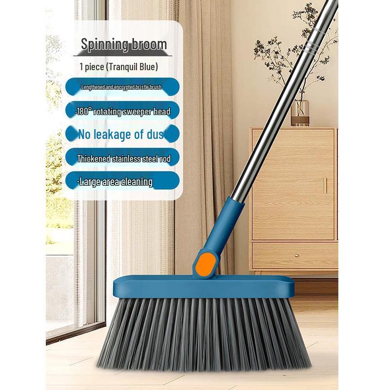 Li Lin High-Quality Non-Stick Broom & Dustpan Set with Squeegee for Hair.