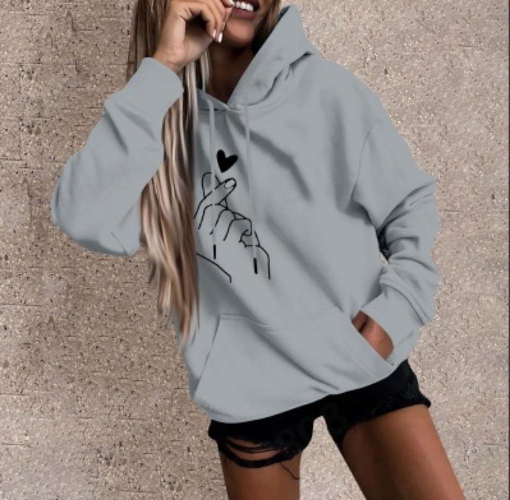 European and American fleece hoodie sweater men's and women's clothing autumn and winter couple tops loose
