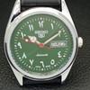 VINTAGE REFURBISHED SEIKO 5 AUTOMATIC 6309A JAPAN MENS GREEN WATCH a441190-4 Sk-a441190
