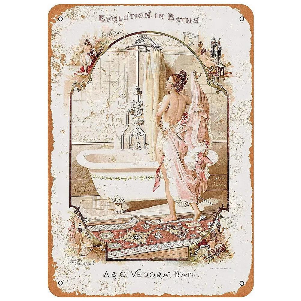 Metall Blechschilder Pinup Sexy Girls Wanddekoration Plakette Vintage Kunst Poster Eisenmalerei für Man Cave Zuhause Café Garten Club Bar