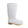 White High-Top Non-Slip Kitchen Work Boots, Oil, Acid & Alkali Resistant, Ideal for Chefs & Food Industry.