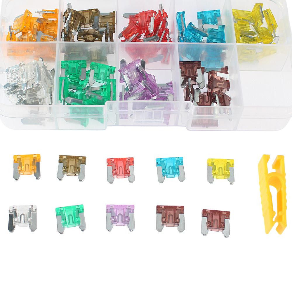 90 adet/kutu Mini Bıçak Sigortalar Otomobil Araba Kamyon Çeşitli Sigorta Kiti 40A 5A 7.5A 10A 15A 20A 25A 30A 35A