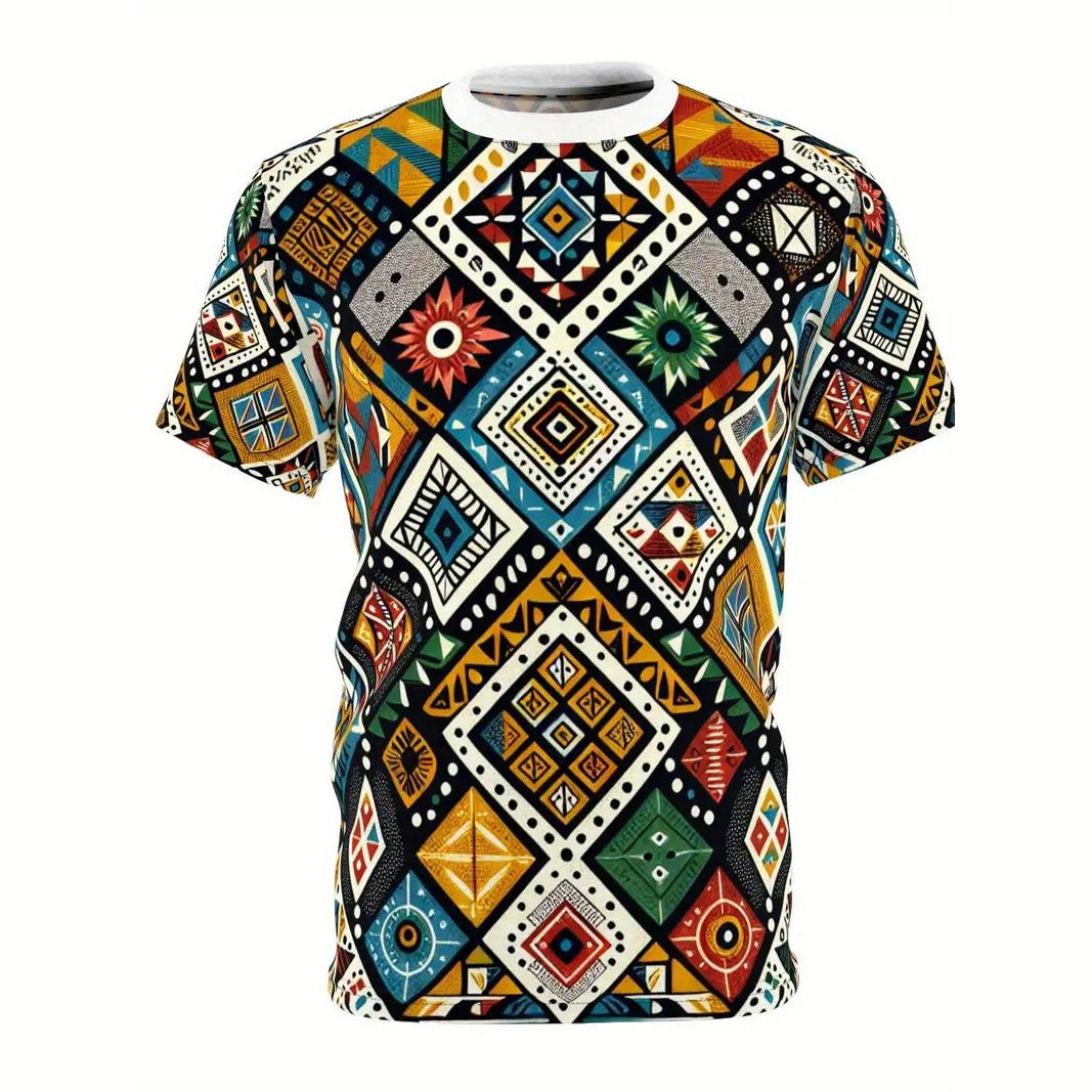 

Летние мужские футболки с коротким рукавом, 3D-принтом с майянскими узорами, модные уличные пуловеры с круглым вырезом, уличные оверсайз 5XL