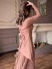 Elegant European-American Slim Fit Luxurious Long Sleeve Dress for Women - 2025 Style