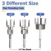Pipe Thread Cutting Tool,Pipe Threading Tool for Internal & External PVC Plastic Pipe 1/2" 3/4" Pipe Threader