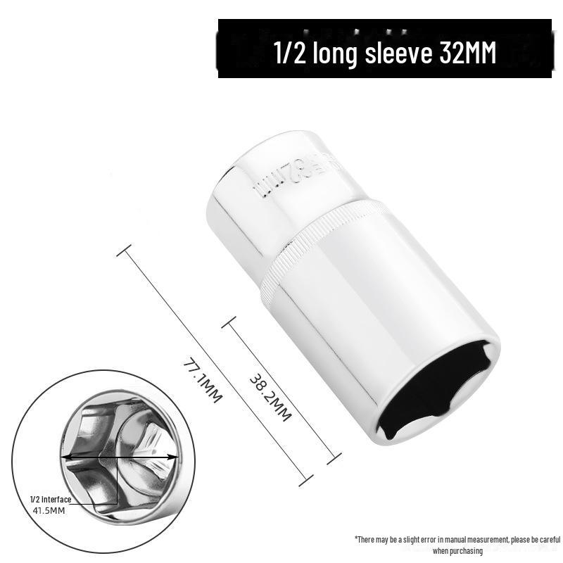 Green Forest 12.5mm Hexagonal Extended Socket for 1/2" Ratchet Wrench