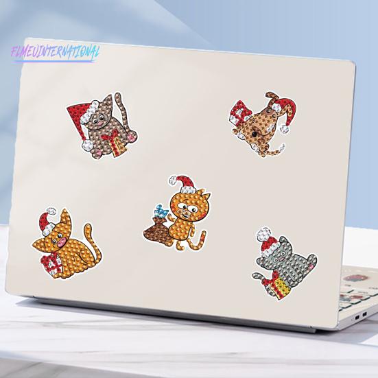 1 Set Diamant-Malerei-Aufkleber, DIY-Weihnachtsaufkleber-Set, lichtbeständiger Strass-Aufkleber für Kinder und Erwachsene