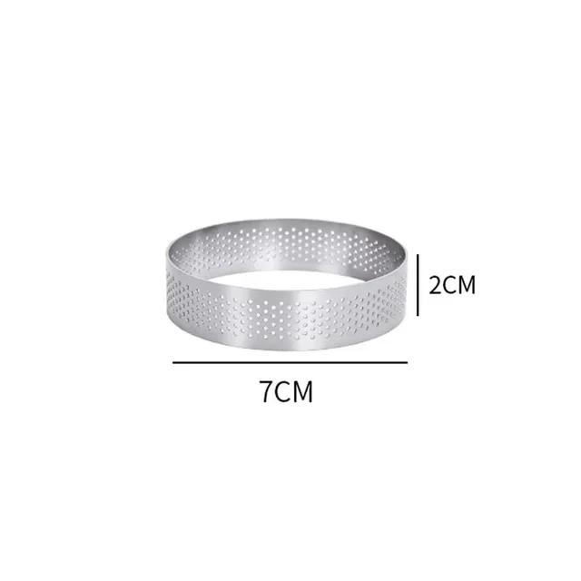 Round Stainless Steel Tart Rings 5-10cm DIY Cake/Baking Tools Biscuit/Pastry Moulds Practical for Dumpling Cutting Dessert Dishe