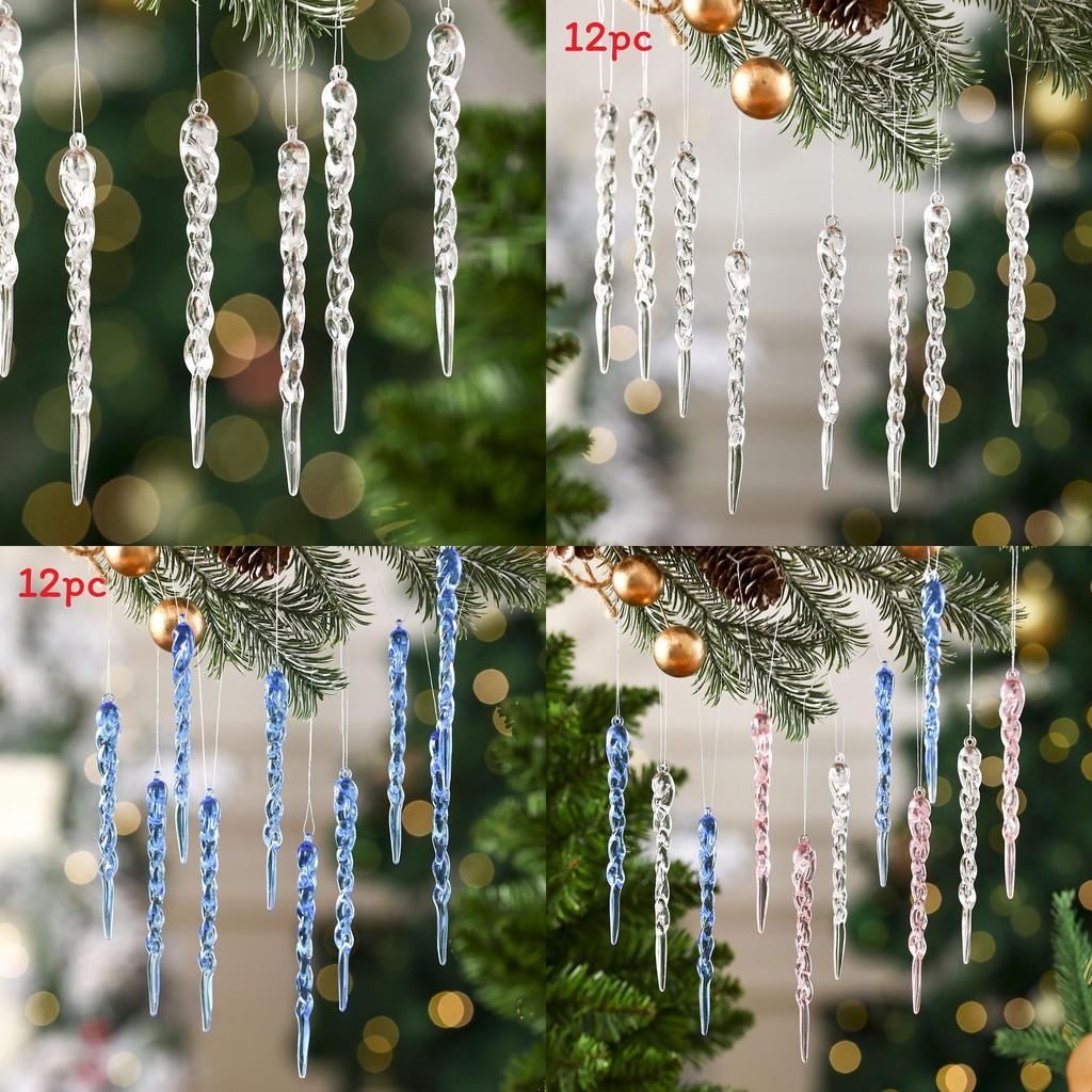 Christmas Tree Decor Snowflake Ornaments Set With Festive Style Options