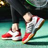 Herren Sneakers, professionelle Tischtennis-Badmintonschuhe, atmungsaktiv, rutschfest, Sportschuhe, rot, Tennis-Sportschuhe, große Größe 46