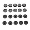 Locking Buttons, 50 Pairs (50 Male and 50 Female) Stop Button Stop Button for Car Supplies Fixing Durable Black