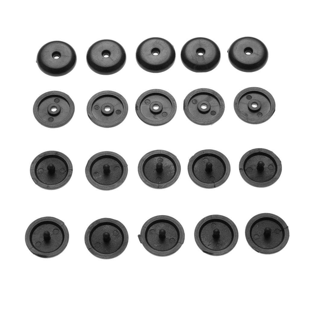 Locking Buttons, 50 Pairs (50 Male and 50 Female) Stop Button Stop Button for Car Supplies Fixing Durable Black