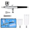 Ausuc Airbrush, 0.5mm Diameter, Double Action, Copper Handpiece, 7cc, 20cc, 40cc, 3 Cups, for Painting Plastic Models and Hobbies