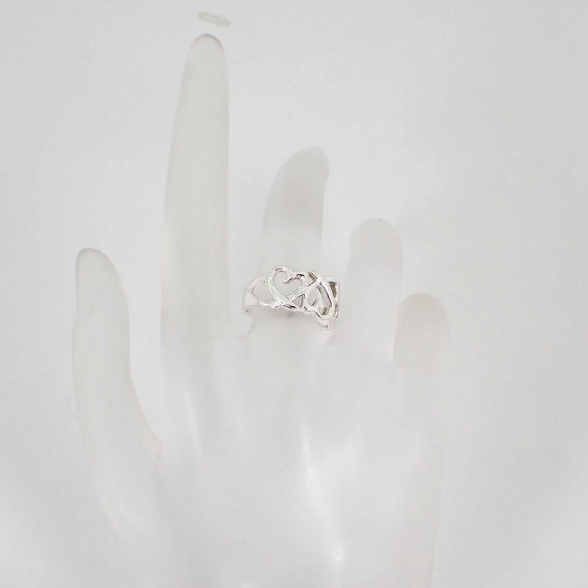 [Gebraucht] TIFFANY 925 Triple Loving Heart Ring Größe 9/Größe 9/g530-66
